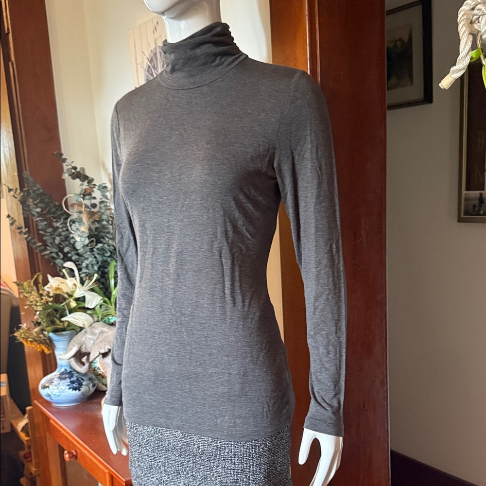 NWT Style&Co size small Gray Turtleneck Long Sleeve Top